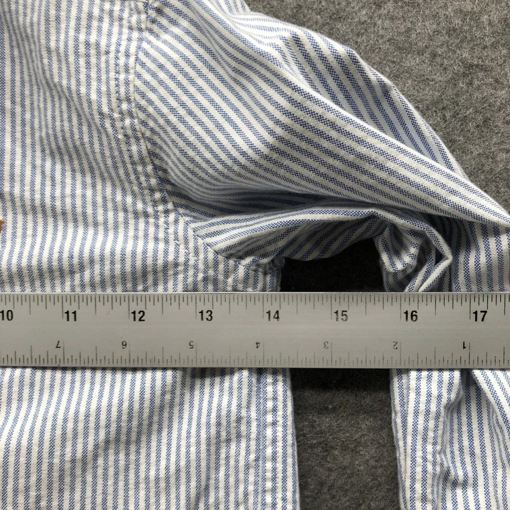 Polo Ralph Lauren Boys 4T Long Sleeve Oxford Shirt Blue White Stripe Button Down